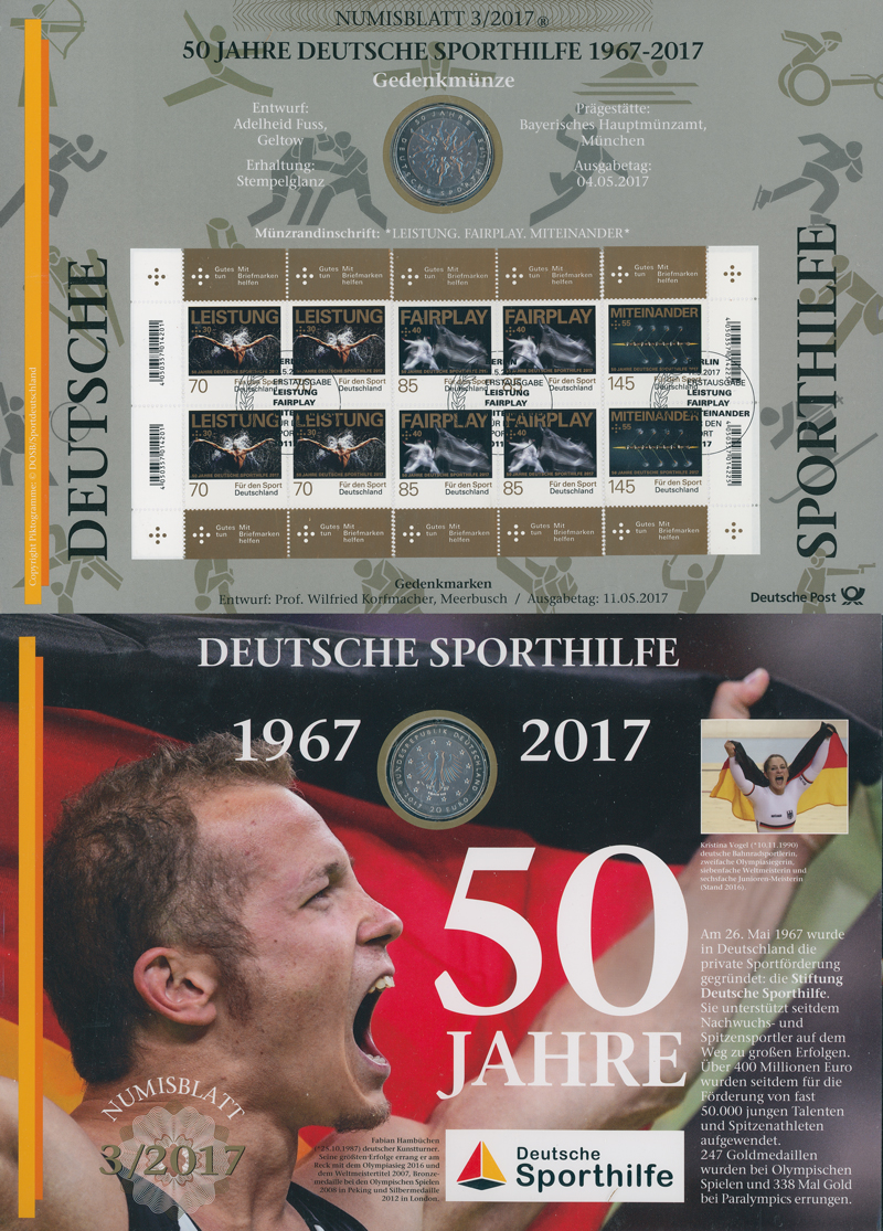 NUMISBLATT 3/2017 Deutsche Post mit Silber-Gedenkmünze 20 Euro