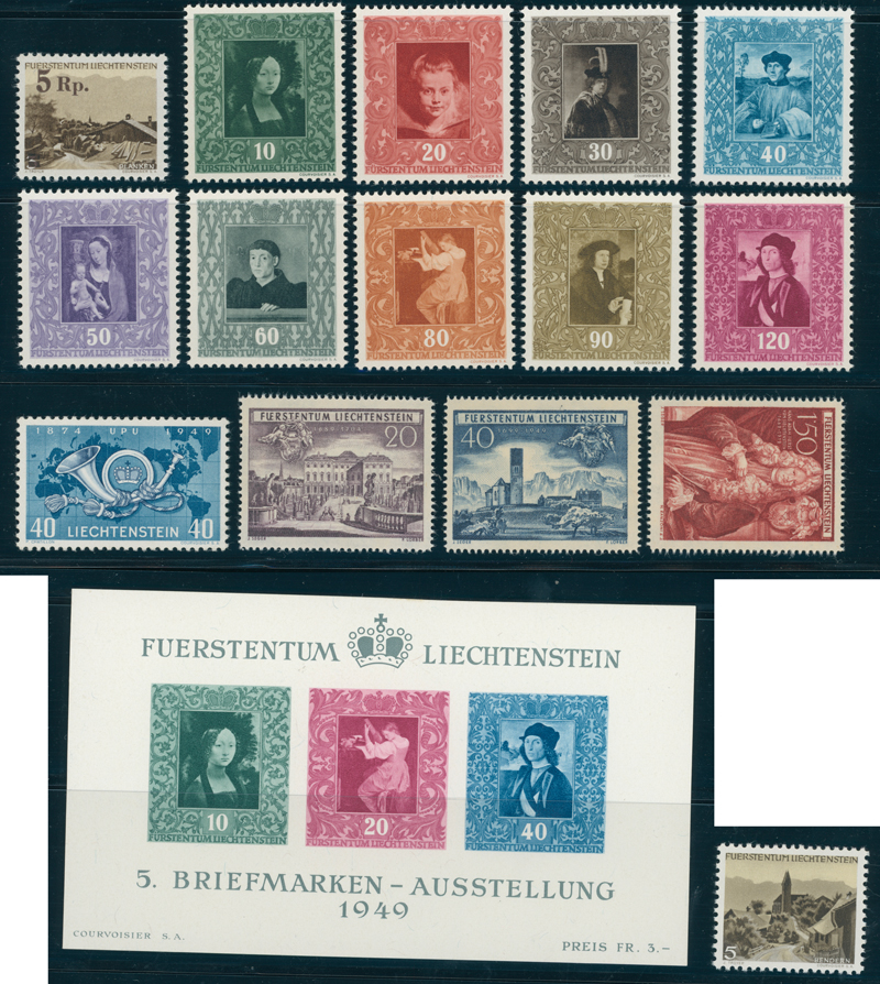 LIECHTENSTEIN Jahrgang 1949 komplett