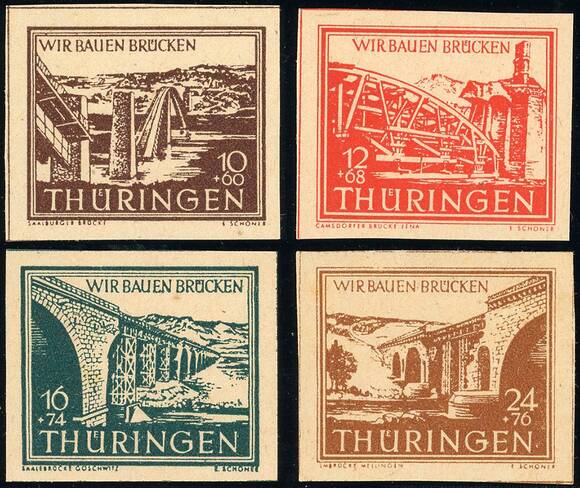 SBZ MiNr. 112-115 y SBZ MiNr. 112-115 y