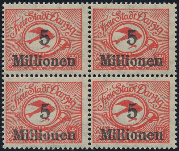 DANZIG 1923 MiNr. 180 F I Fehldruck DANZIG 1923 MiNr. 180 F I Fehldruck