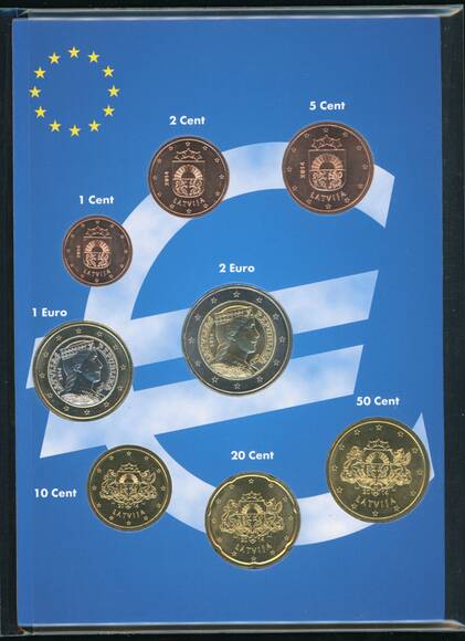 LETTLAND 2014 Euro-Kursmünzsatz