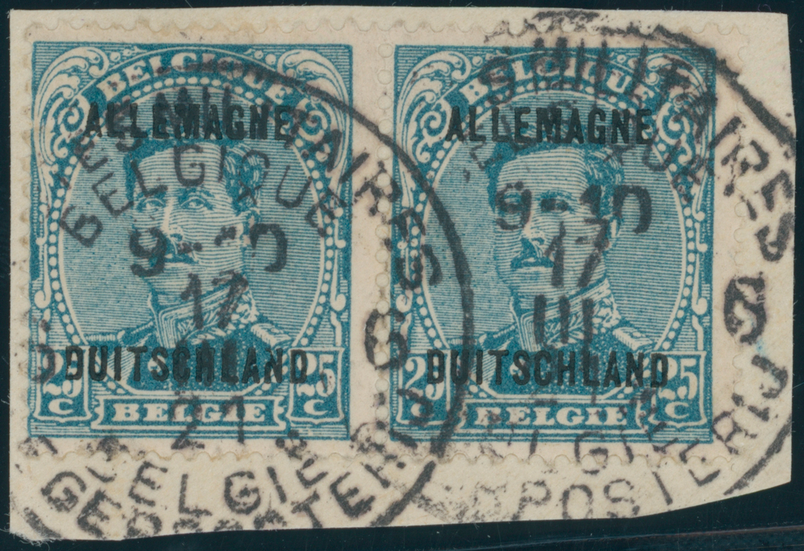 BELGISCHE MILITÄRPOST IM RHEINLAND 1919 MiNr. 7 A I PF