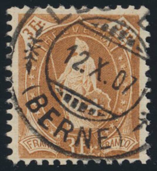 SCHWEIZ 1907 MiNr. 80 D