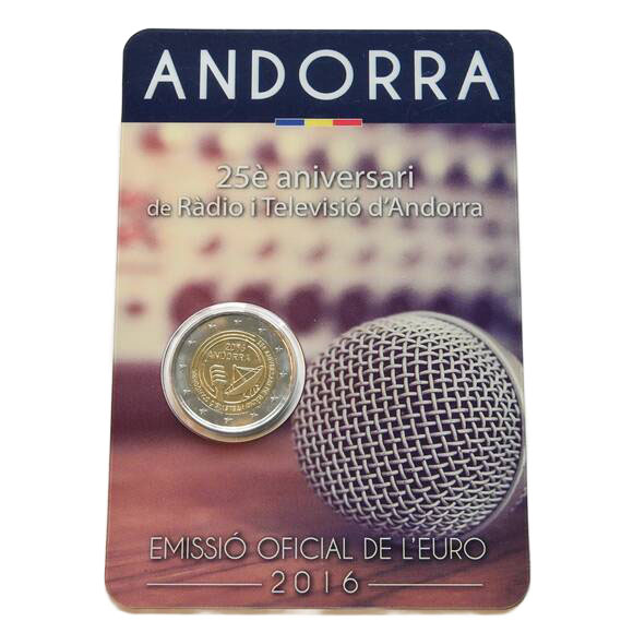 ANDORRA 2016 Coincard 2 Euro Staatsrundfunk ANDORRA 2016 Coincard 2 Euro Staatsrundfunk