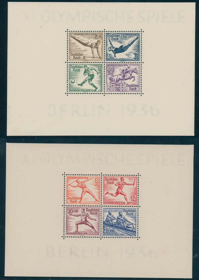 DEUTSCHES REICH 1936 Block 5-6 z dickes Papier
