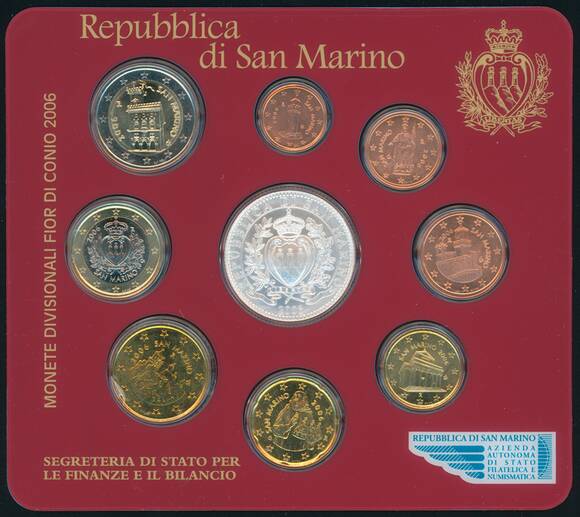 SAN MARINO offizieller Euro-Kursmünzensatz KMS 2006