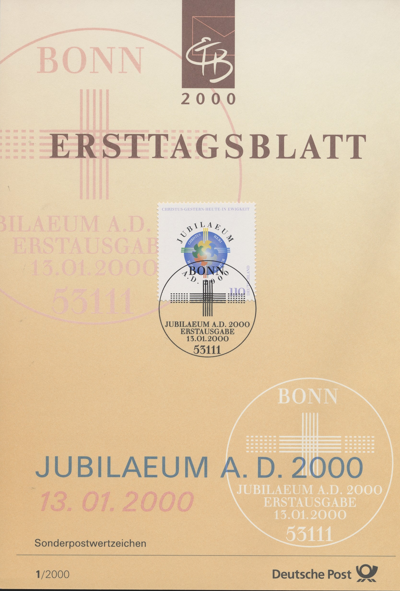 BRD Ersttagsblätter Jahrgang 2000