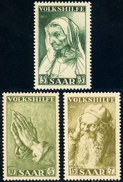 SAARLAND 1955 MiNr. 365-367