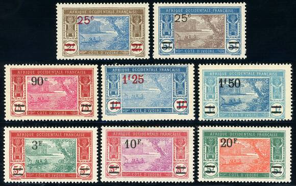 ELFENBEINKÜSTE 1924 MiNr. 75-85