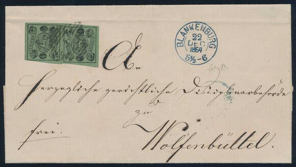 BRAUNSCHWEIG 1863 MiNr. 10 A x zwei Stück BRAUNSCHWEIG 1863 MiNr. 10 A x zwei Stück