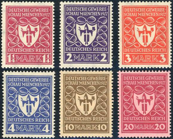 DR 1922 MiNr. 199-204