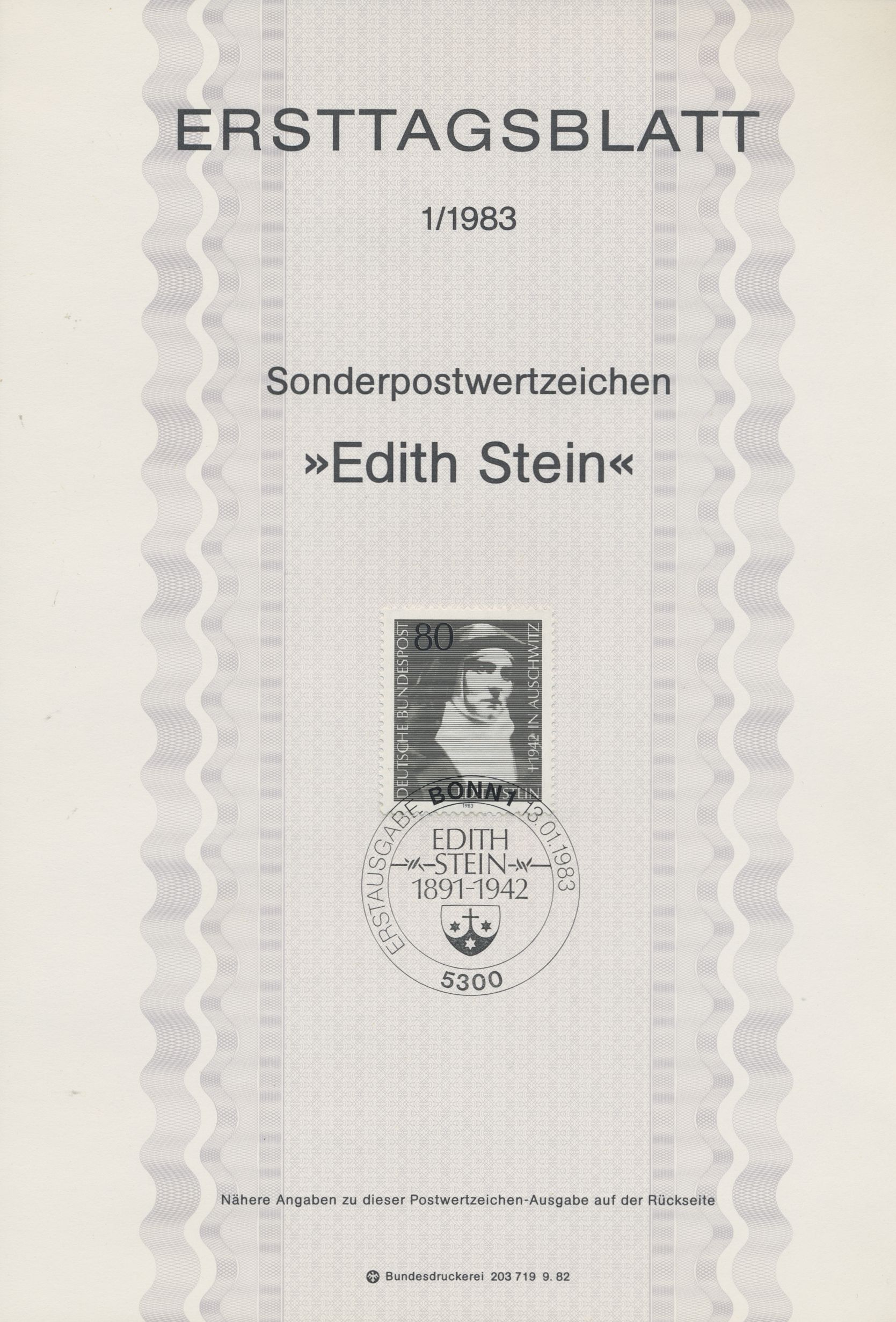 BRD Ersttagsblätter Jahrgang 1983