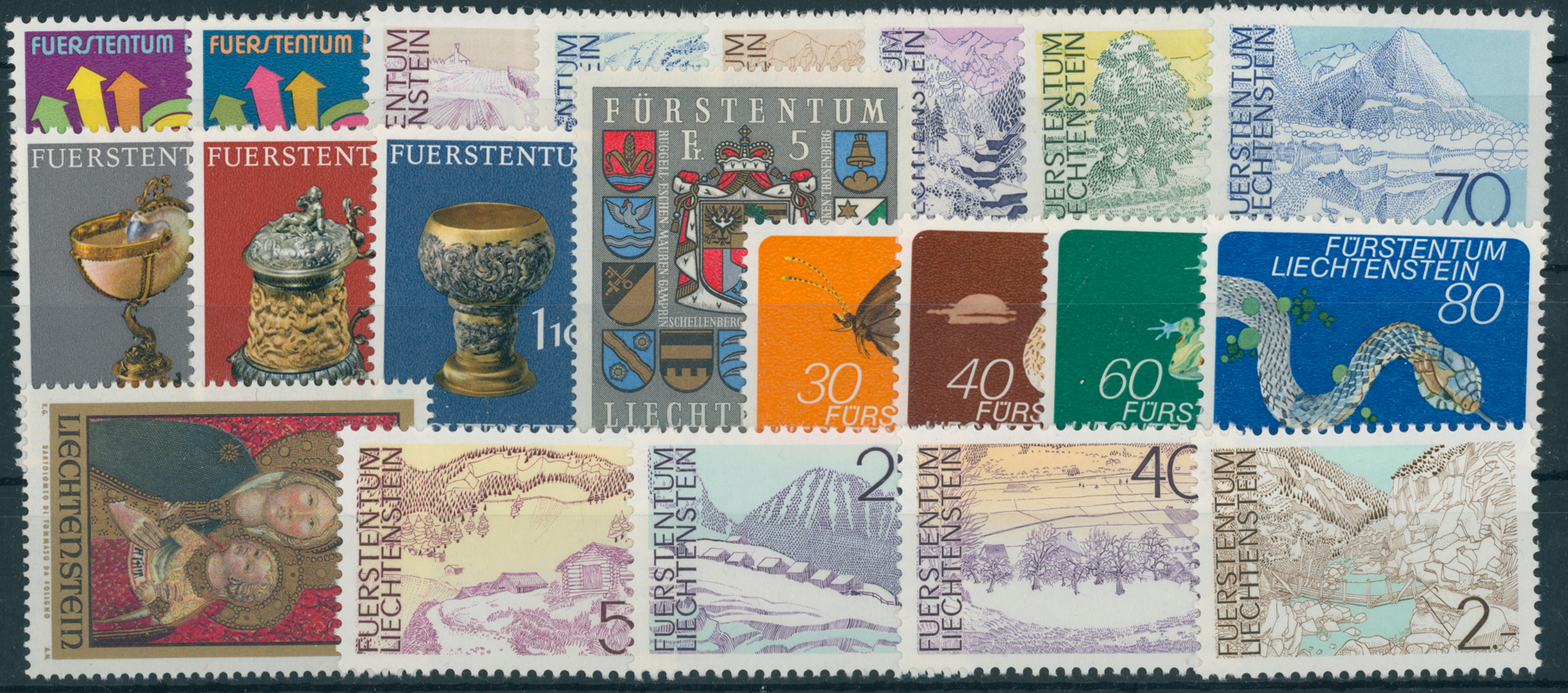 LIECHTENSTEIN Jahrgang 1973 komplett