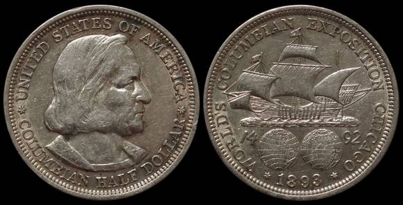 USA Half Dollar Silber 1893 Kolumbus
