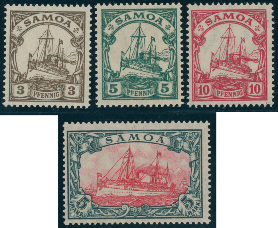 SAMOA 1919 MiNr. 20-23 II B