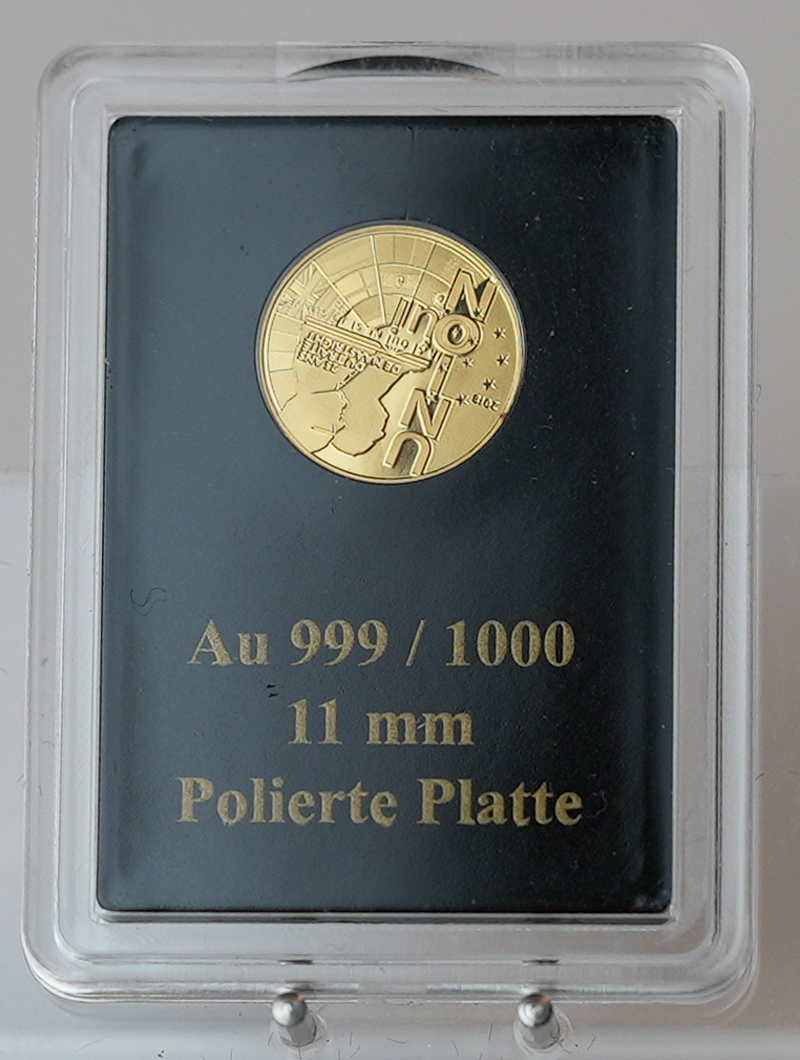 FRANKREICH 5 Euro 2018 Gold 25 Jahre Vertrag von Maastricht