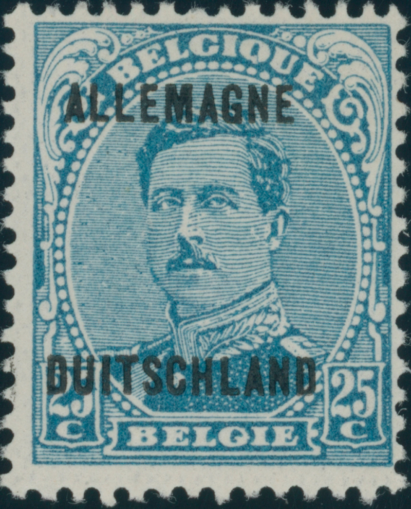 BELGISCHE MILITÄRPOST IM RHEINLAND 1919 MiNr. 7 A I PF II
