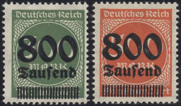 Deutsches Reich 1923 MiNr. VII-VIII