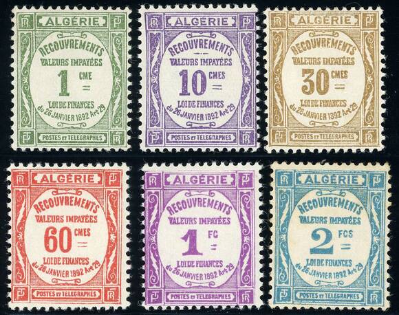 ALGERIEN 1926 PORTO MiNr. 12-17 ALGERIEN 1926 PORTO MiNr. 12-17