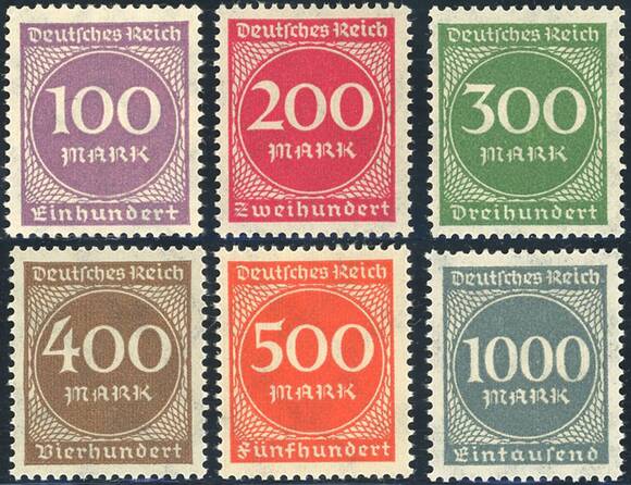 DR 1923 MiNr. 268-273