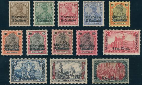 DP MAROKKO 1900 MiNr. 7-19 DP MAROKKO 1900 MiNr. 7-19