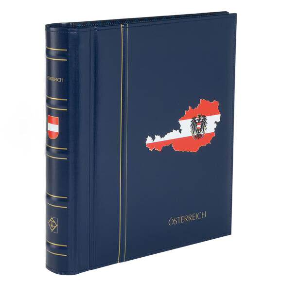 LEUCHTTURM SF-Vordruckalbum PERFECT DP, im Classic Design 'ÖSTERREICH 1980-2004', blau