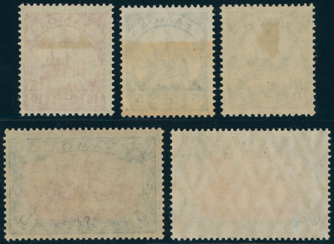 SAMOA 1919 MiNr. 20-22, 23 II A + B