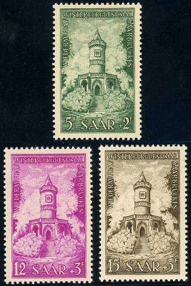 SAARLAND 1956 MiNr. 373-375