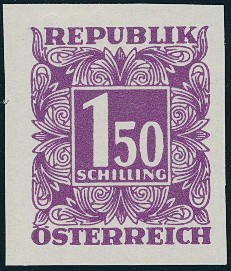 ÖSTERREICH 1953 MiNr. Porto 291 U ungezähnt