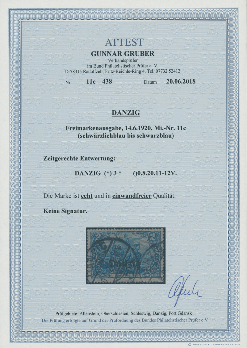 DANZIG 1920 MiNr. 11 c