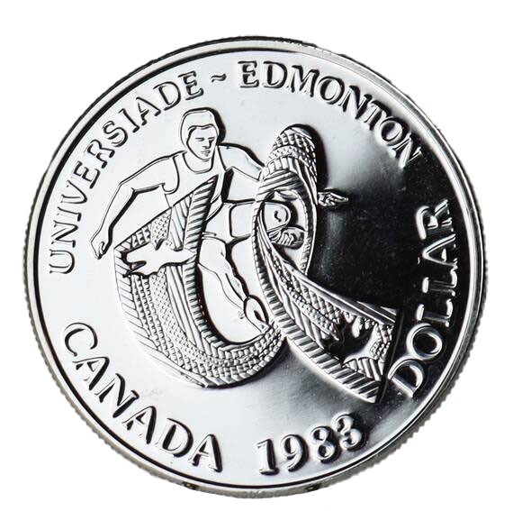 KANADA 1983 1 Silberdollar Universiade Edmonton B.U.