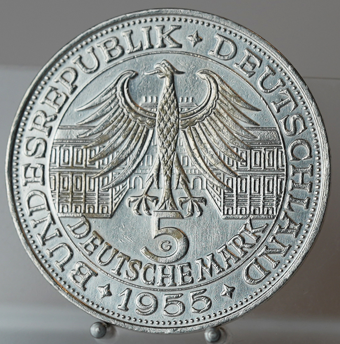 BRD 5 DM Markgraf von Baden 1955 G Jaeger 390