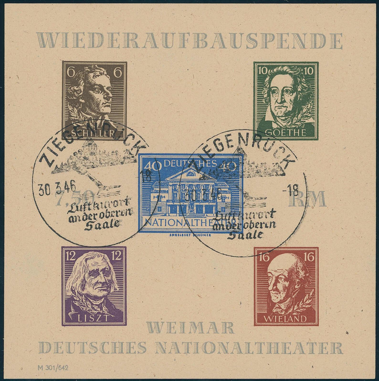 SBZ Block 3 A/B mit seltenem Sonderstempel SBZ Block 3 A/B mit seltenem Sonderstempel