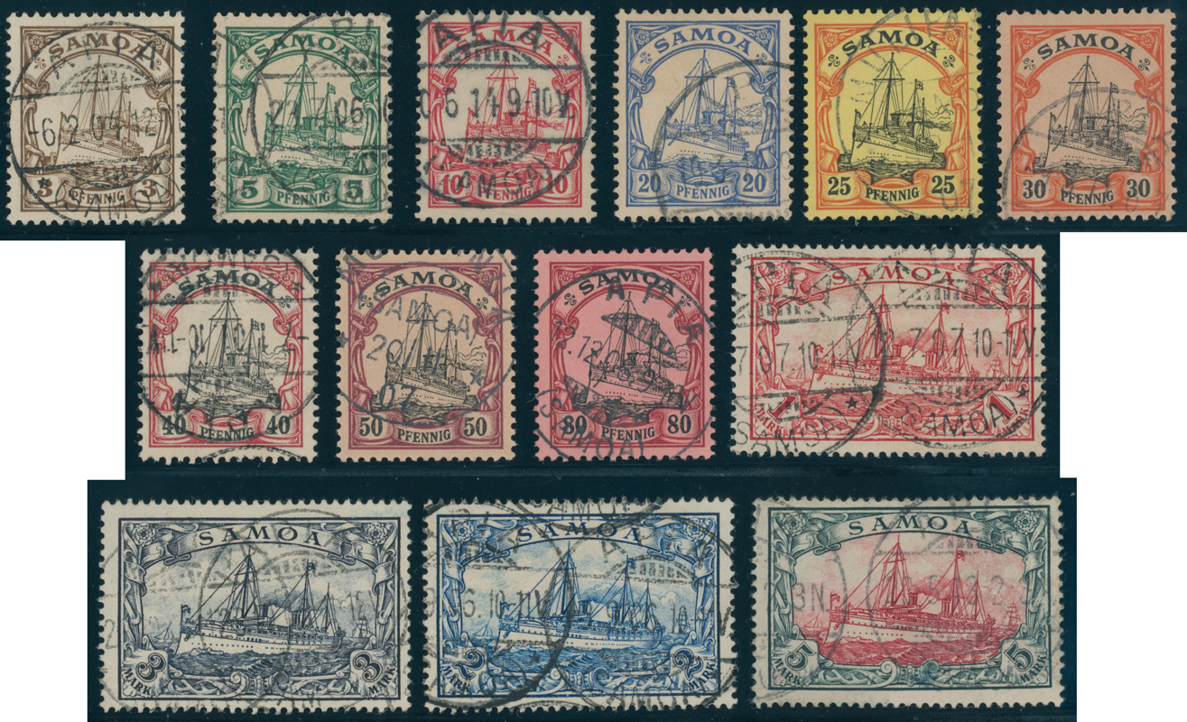 SAMOA 1900 MiNr. 7-19