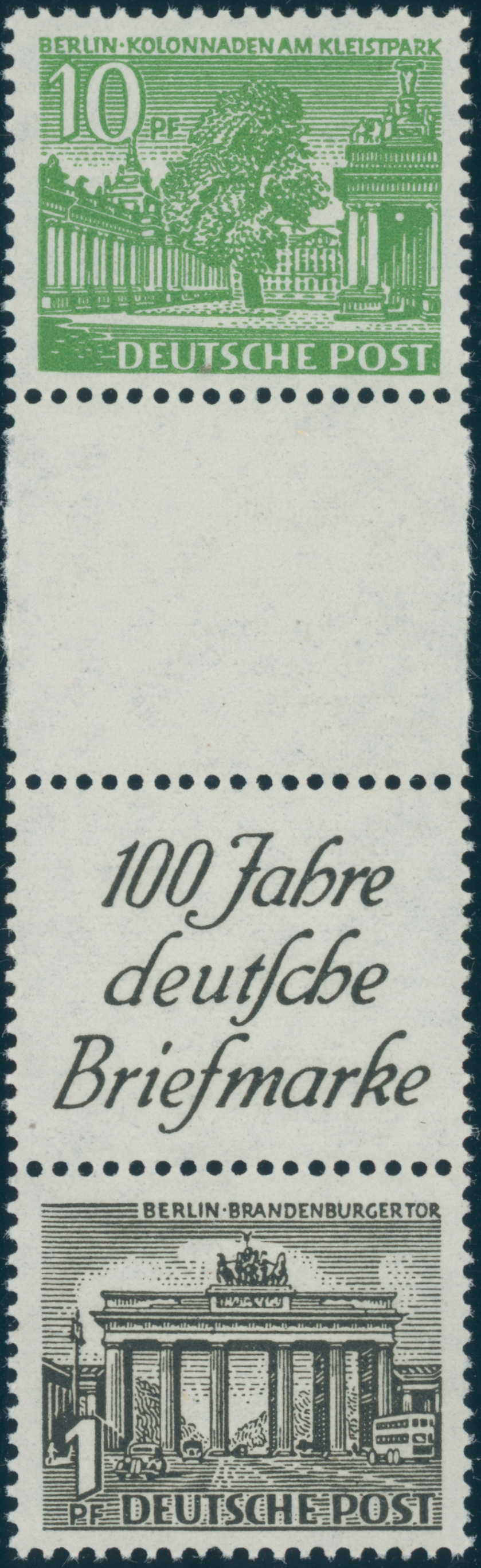BERLIN 1949 Zusammendruck SZ 2 B