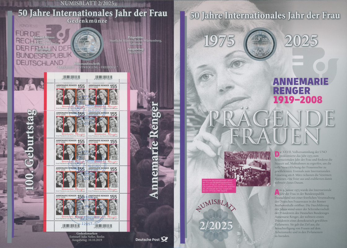 NUMISBLATT 3/2025 Deutsche Post mit Silber-Gedenkmünze 20 Euro Kopie Kopie