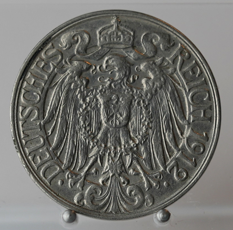 KAISERREICH, 25 Pfennig, 1912 F, Jaeger 18