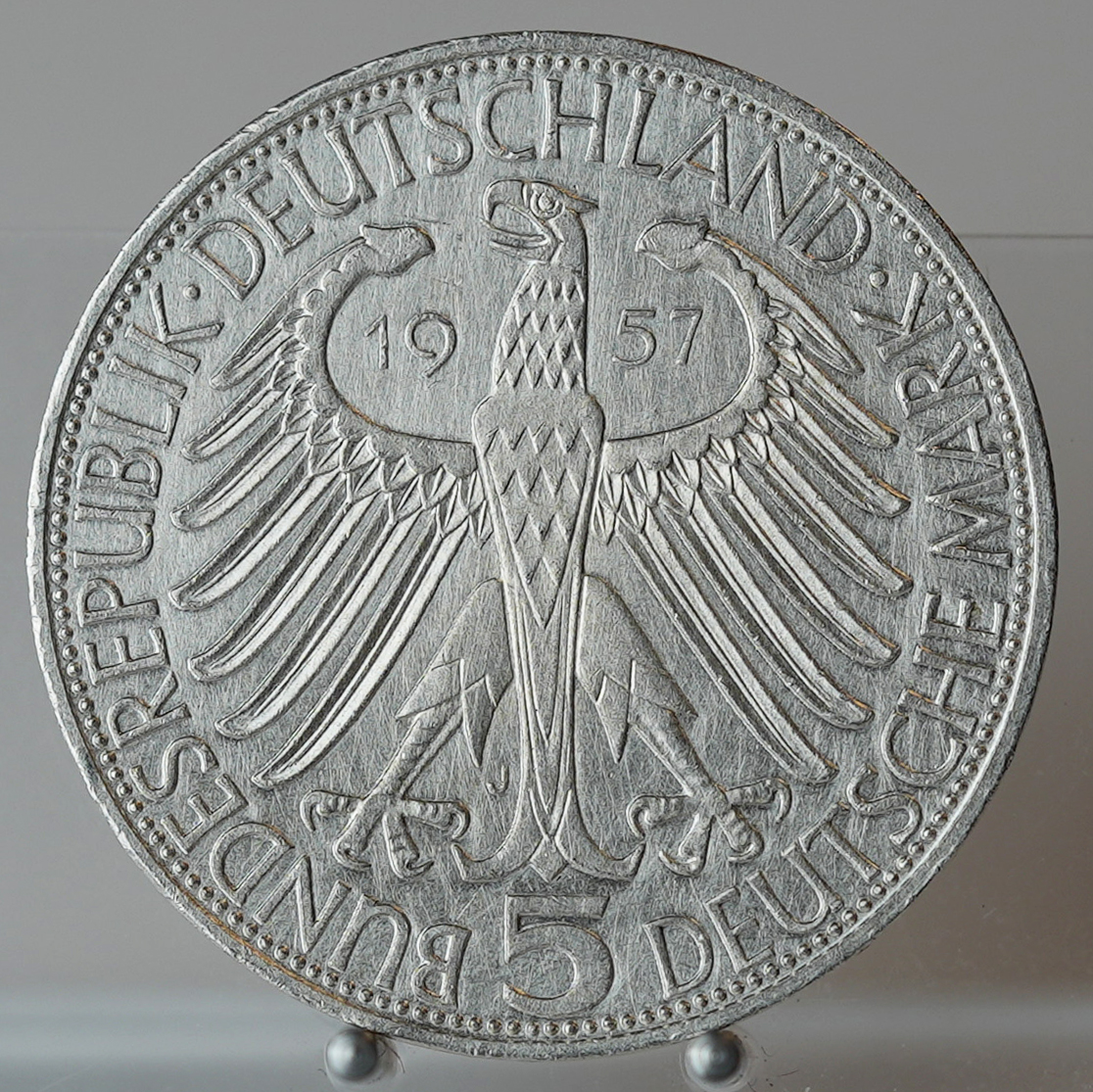 BRD 5 DM Eichendorff 1957 J Jaeger 391
