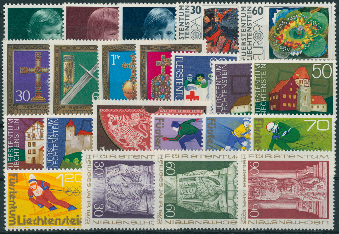LIECHTENSTEIN Jahrgang 1975 komplett