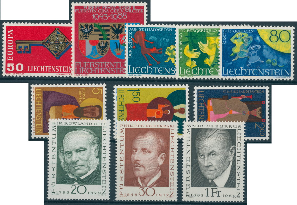 LIECHTENSTEIN Jahrgang 1968 komplett