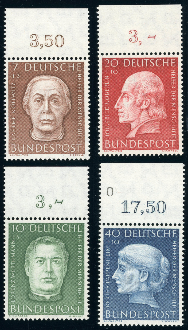BRD 1954 MiNr. 200-203 Oberrand