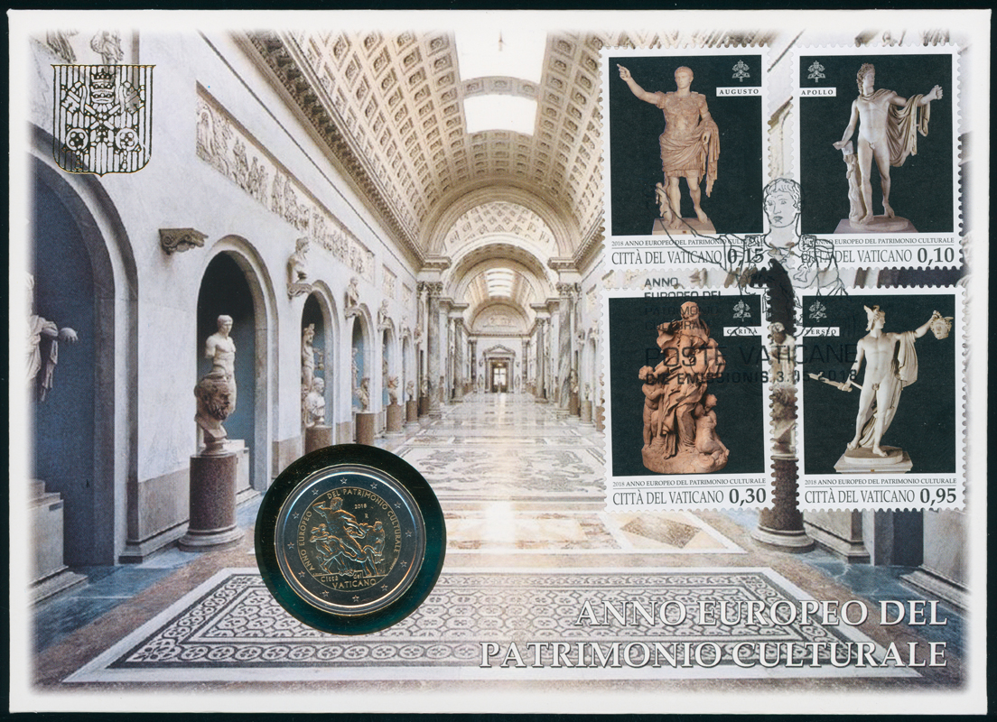 VATIKAN 2 Euro 2018 Jahr des europäischen Kulturerbes im Numisbrief