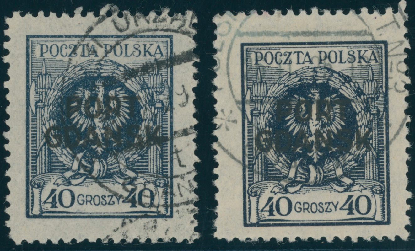 PORT GDANSK 1925 MiNr. 10 a + b