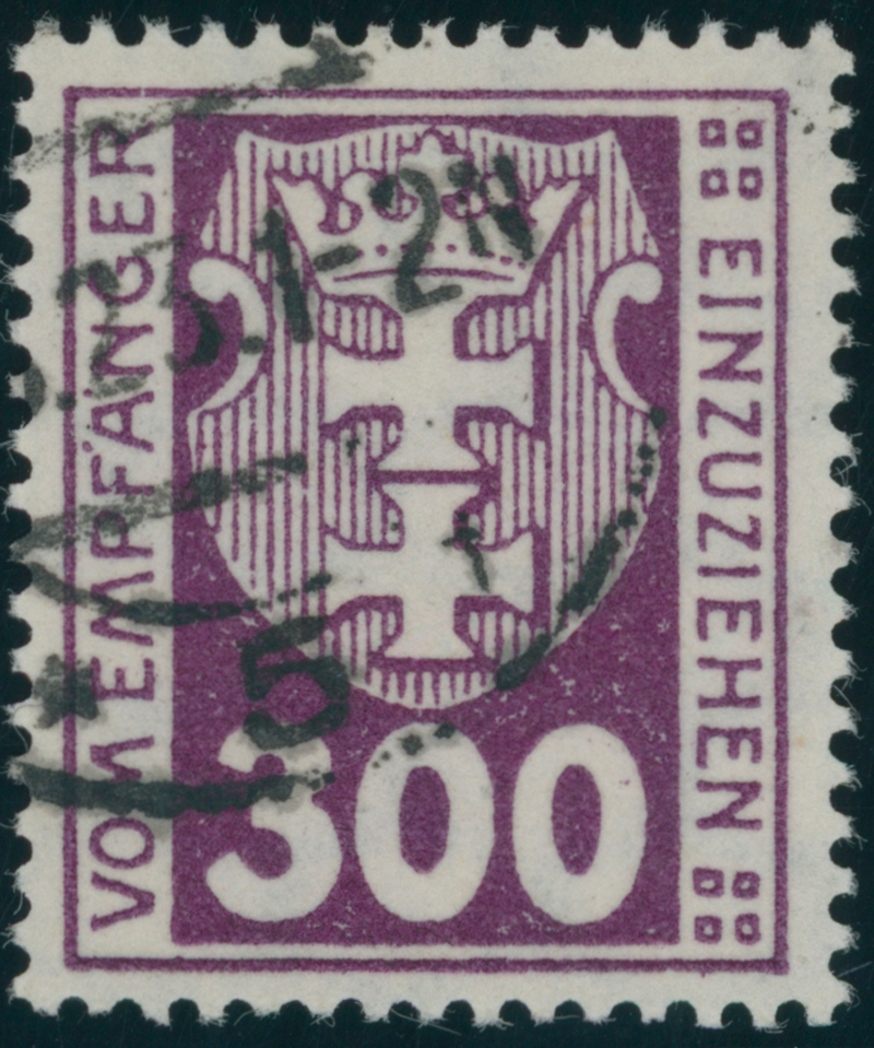 DANZIG PORTO 1923 MiNr. P 17 Y