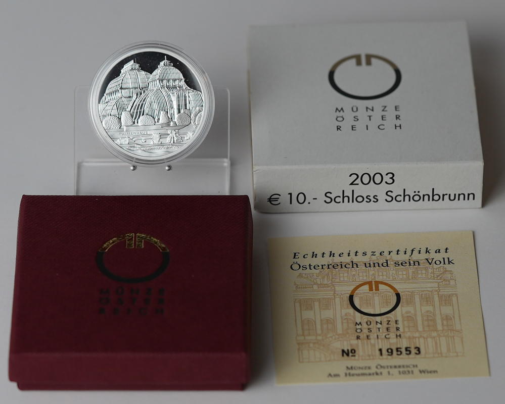 ÖSTERREICH 2003 10 Euro Schloss Schönbrunn PP