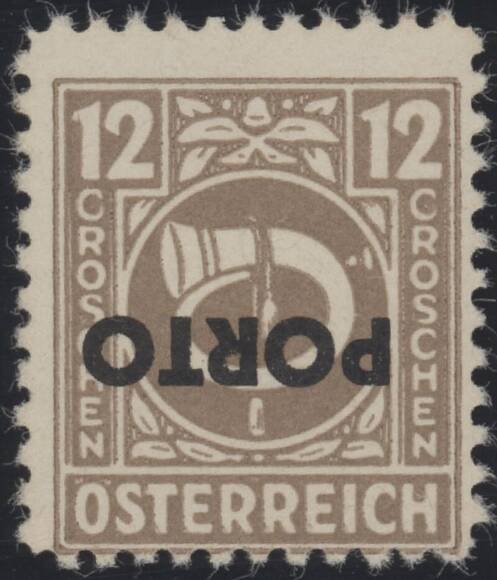 ÖSTERREICH 1946 MiNr. Porto 194 K kopfstehender Aufdruck