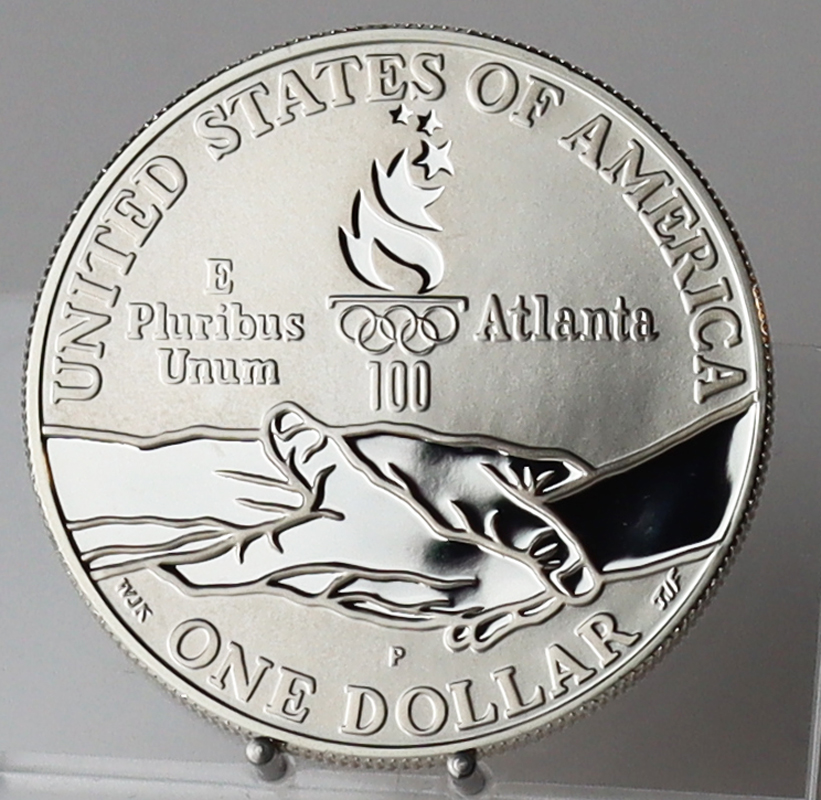 USA 1 Dollar Silber 1995 P Olympische Spiele Atlanta Paralympics PP