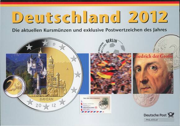 BRD Kursmünzsatz KMS Deutsche Post 2012 J