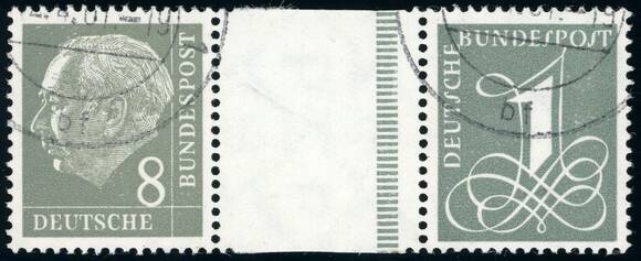 BRD 1960, MiNr. WZ 15 aII Y I