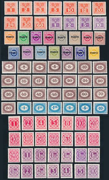 ÖSTERREICH 1945-1949 P 175-259 Portomarken komplett ÖSTERREICH 1945-1949 P 175-259 Portomarken komplett